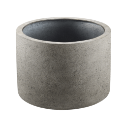 Pot cylindrique léger gris