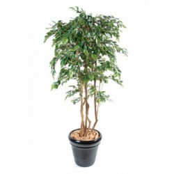 Ficus Artificiel Multitree Natasja - 110(h) - Arbre artificiel vert