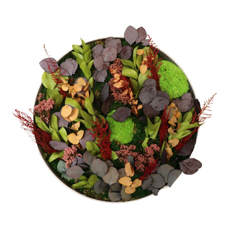 Reflets d'automne - Ø50cm - Cadre végétal stabilisé rond