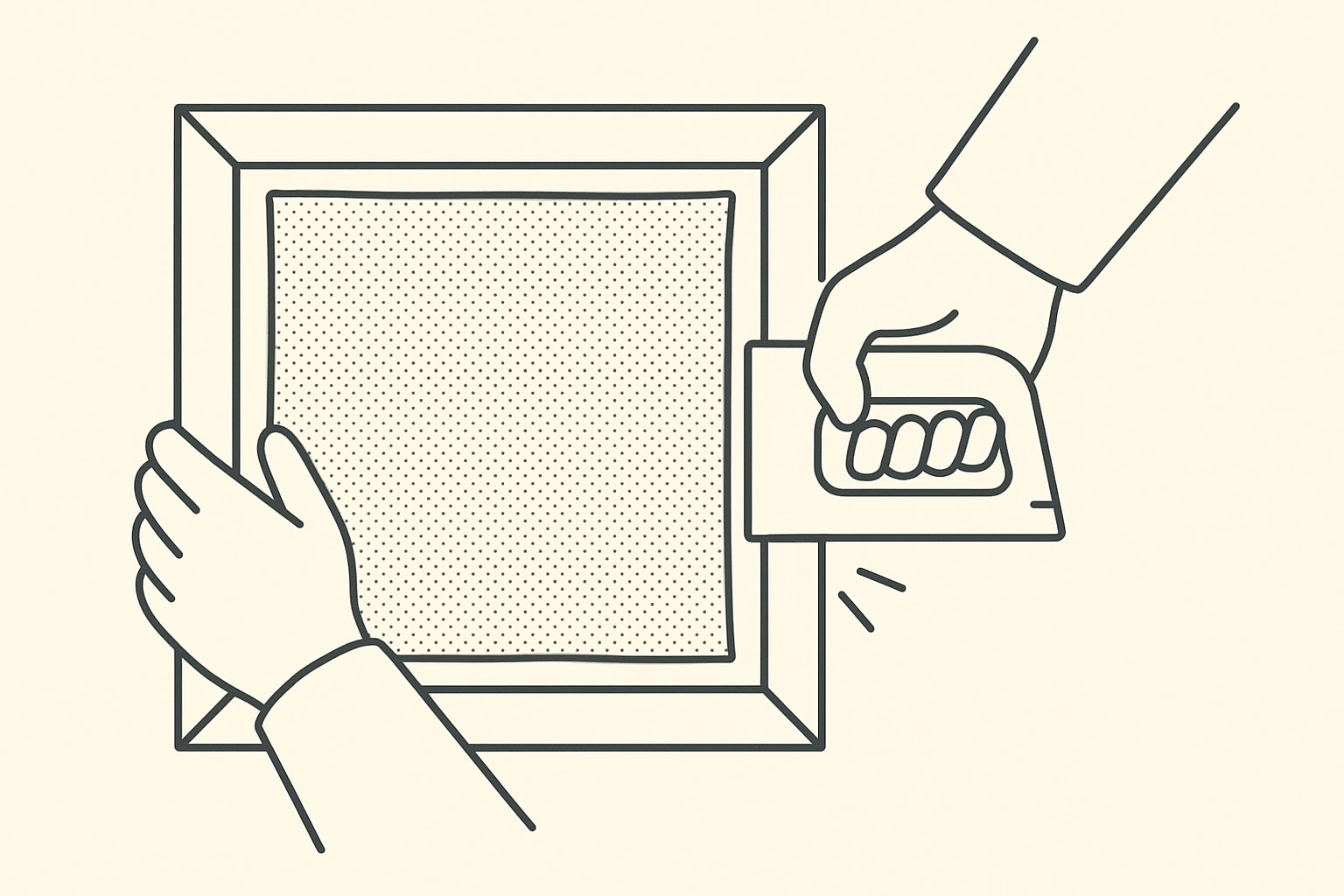 Préparation du tissu géotextile