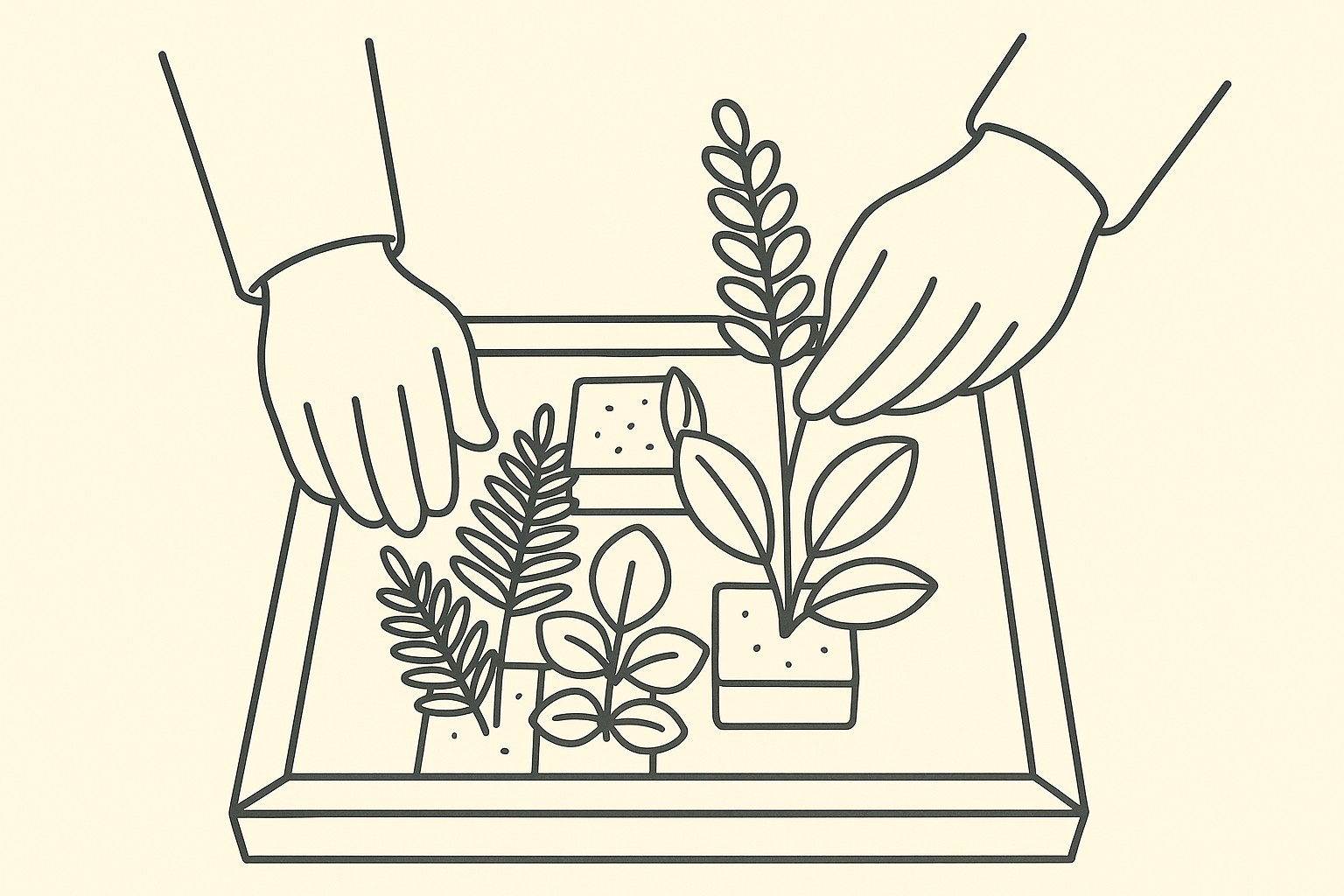 Placement des plantes stabilisées